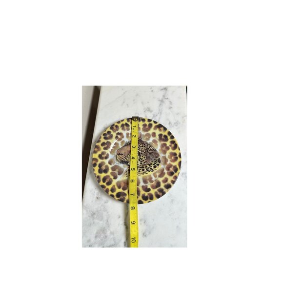 Vintage Limoges Fiorilli Cheetah 7'5" Plate | Signed Email de Limoges "Wild Life - Picture 4 of 5